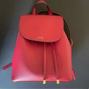 Ralph Lauren | Bags | Ralph Lauren Red Cow Leather Backpack  display picture 3